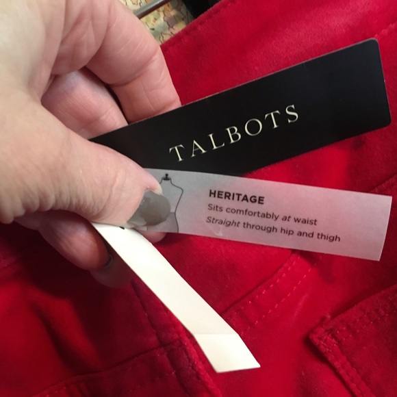 Last call***Talbots Beautiful red velveteen pants-8 NWT    R $89.50 - Picture 4 of 7